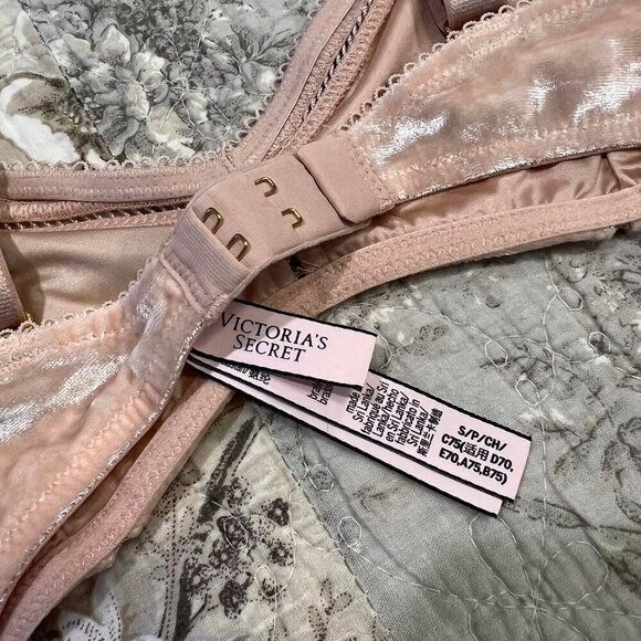 RARE Victoria's Secret Barbie Crushed Velvet Mesh Lace Unlined Wirefree Bra - Picture 8 of 16